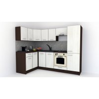 Bucatarie de Colt GENA NEW 1 ST. 140-250, Cu Corp de Cuptor, Wenge / Decor 8508